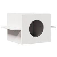 VidaXL Kattenhuis 51x35x30 cm massief grenenhout wit