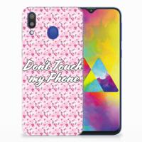 Samsung Galaxy M20 (Power) Silicone-hoesje Flowers Pink DTMP