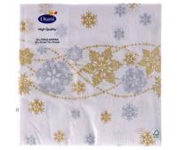 Duni servetten snow white 33x33 cm