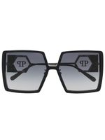 Philipp Plein lunettes de soleil à monture carrée oversize - Noir