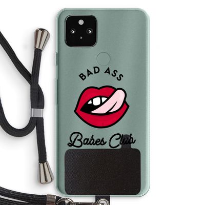 Badass Babes Club: Pixel 5a 5G Transparant Hoesje met koord