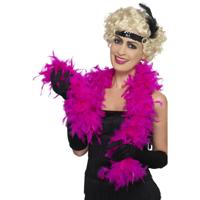 Carnaval Verkleed veren boa - roze - 150 cm - carnaval accessoires - Feestartikelen