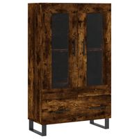 vidaXL Hoge kast 69,5x31x115 cm bewerkt hout gerookt eikenkleurig - thumbnail