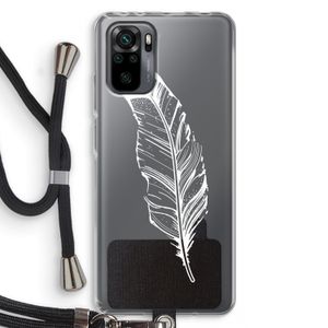 Pluim: Xiaomi Redmi Note 10 Pro Transparant Hoesje met koord