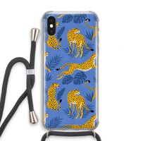 Luipaard: iPhone XS Transparant Hoesje met koord