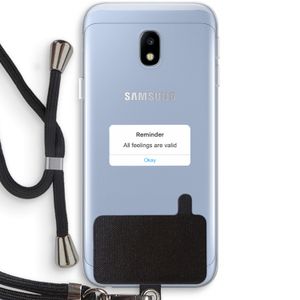Reminder: Samsung Galaxy J3 (2017) Transparant Hoesje met koord