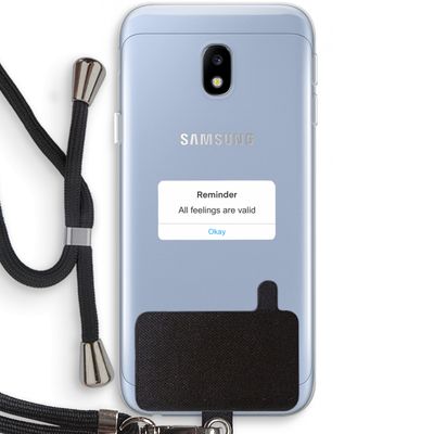 Reminder: Samsung Galaxy J3 (2017) Transparant Hoesje met koord