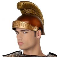 Romeinse verkleed helm - voor volwassenen - 60 cm - kunststof - verkleedhelm romeinen