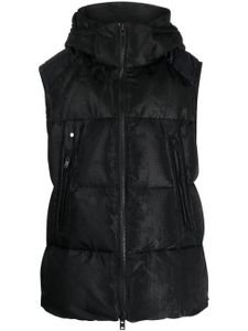 Y-3 gilet matelassé à imprimé graphique - Noir