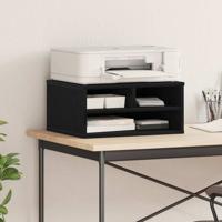 VidaXL Printerstand zwart eiken 49 x 40 x 22.5 cm bewerkt hout