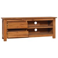 The Living Store Teak TV-meubel - Massief Teakhout - 100 x 30 x 40 cm - Opbergruimte - thumbnail