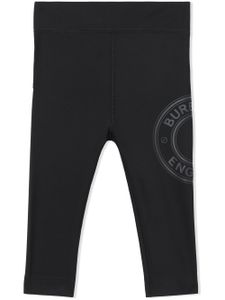 Burberry Kids legging à logo imprimé - Noir