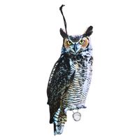 Vogelverschrikker Oehoe uil 40 cm - Tuindecoratie/tuinaccessoires vogelverschrikkers