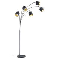 Trio Design schemerlamp Tommy 5-lichts zwart met goud R46330579 - thumbnail