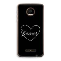 Forever heart black: Motorola Moto Z Force Transparant Hoesje