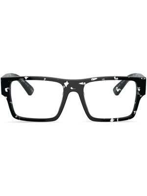 Prada Eyewear lunettes de vue à effet écailles de tortue - Marron