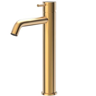 Wastafelkraan Xenz Duero | Opbouw | Mengkraan | Hoog model | Goud geborsteld