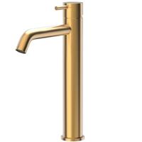 Wastafelkraan Xenz Duero | Opbouw | Mengkraan | Hoog model | Goud geborsteld
