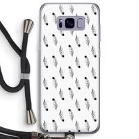 Pluimen: Samsung Galaxy S8 Plus Transparant Hoesje met koord