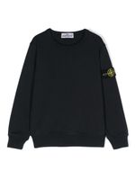 Stone Island Junior sweat en coton à patch logo - Bleu - thumbnail