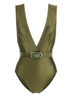 ZIMMERMANN maillot de bain Junie à taille ceinturée - Vert