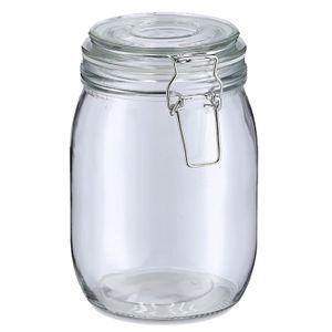 Voorraadpot/bewaarpot Alfie - 1L - glas - beugelsluiting - D11 x H17 cm