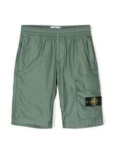 Stone Island Junior short à patch logo - Vert