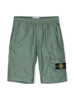 Stone Island Junior short à patch logo - Vert - thumbnail