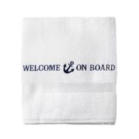 Captain&apos;s Collection Badlaken Welcome On Board Geborduurd 70 X 140 Cm Wit Default