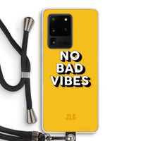 No Bad Vibes: Samsung Galaxy S20 Ultra Transparant Hoesje met koord