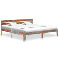 Bedframe zonder matras massief hout 200x200 cm