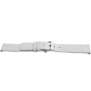 Horlogeband Universeel F520 Croco leder Wit 18mm