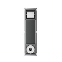 Toiletrolhouder Zonder Klep en Reserverolhouder Inbouw BWS Milan Gunmetal Boss & Wessing
