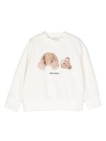 Palm Angels Kids sweat en coton à slogan imprimé - Blanc - thumbnail