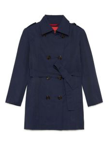 MAX&Co. Kids manteau ceinturé à boutonnière croisée - Bleu