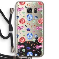 Bloemetjes: Samsung Galaxy S7 Transparant Hoesje met koord