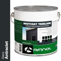 Afinol Houtcoat Teerlook Glans Antraciet 2,5 liter