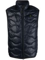 Blauer Bodywarmer met logopatch - Blauw - thumbnail