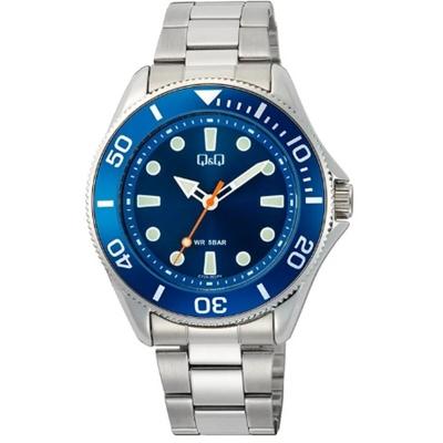 Q&Q GENT DIVER BLUE (Ø 41 mm) Heren horloge