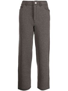 Barrie pantalon en maille à coupe droite - Marron