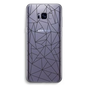 Geometrische lijnen zwart: Samsung Galaxy S8 Plus Transparant Hoesje