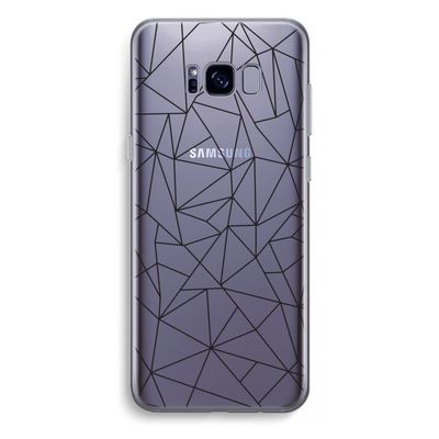 Geometrische lijnen zwart: Samsung Galaxy S8 Plus Transparant Hoesje