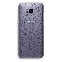 Geometrische lijnen zwart: Samsung Galaxy S8 Plus Transparant Hoesje