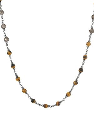 David Yurman collier Spiritual Beads Rosary en argent sterling pavé de diamants (6 mm)