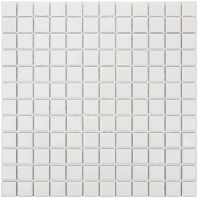 The Mosaic Factory London Mozaïek Tegel Vierkant - Porselein Super Wit Ongeglazuurd, R11 300x300 mm