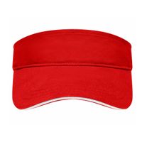 Myrtle Beach Zonneklep/pet - rood - 47 cm - verstelbaar