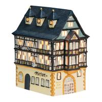 Wurm Lichthaus Hotel "Riesen" Miltenberg van Porselein, Kleurrijk (B/H/D) 17x22x10cm
