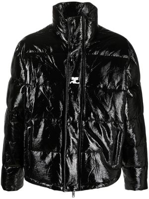 Courrèges doudoune à patch logo - Noir