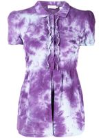 Stain Shade polo à imprimé tie dye - Violet