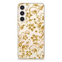 Samsung Galaxy S23 Plus | TPU Case | Gouden Bloemen